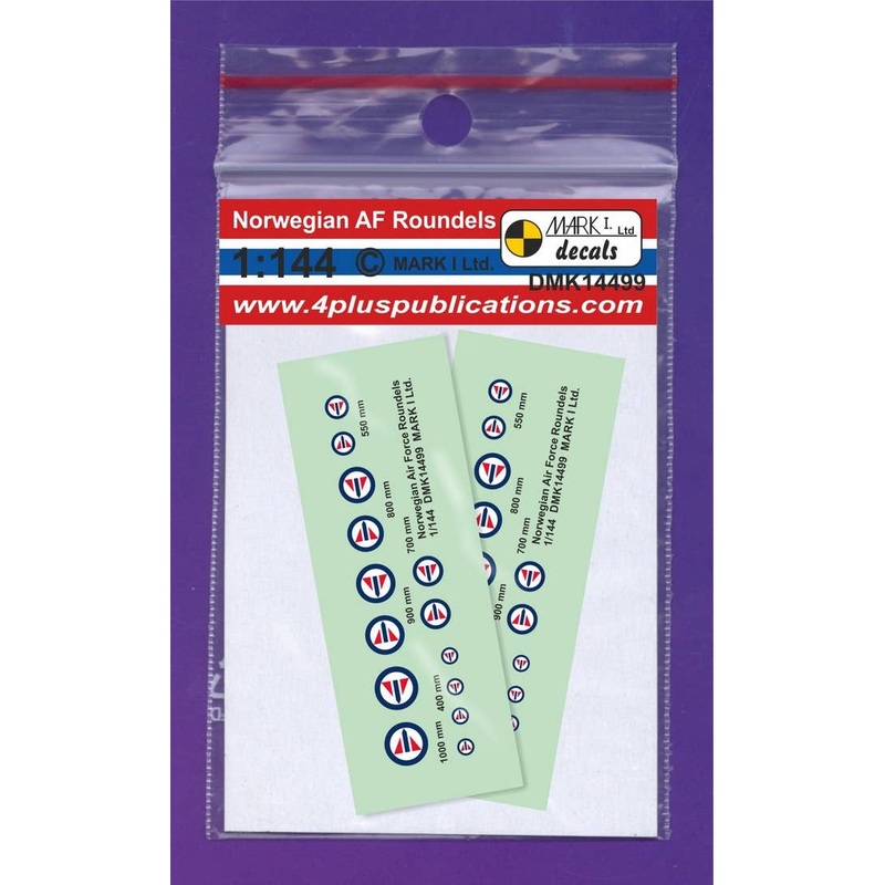 1/144 Norwegian AF roundels, 2 sets