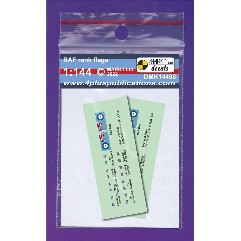 1/144 RAF rank flags, 2 sets