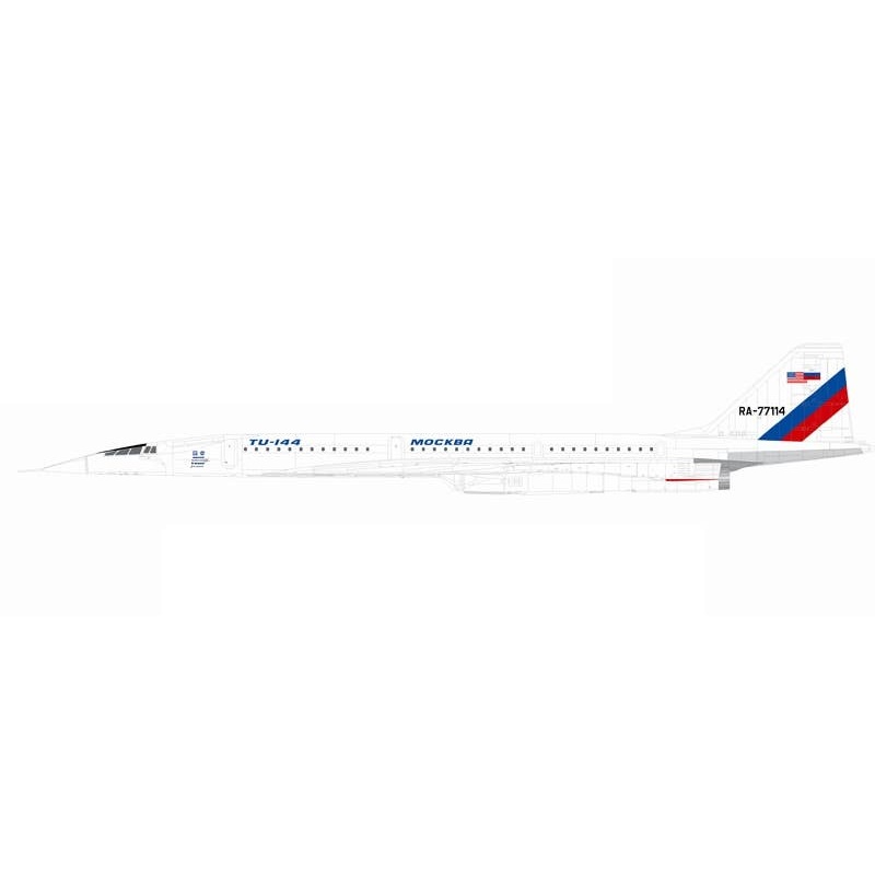 1/144 Tu-144LL Moskva RA-77114 Decal (for ICM)