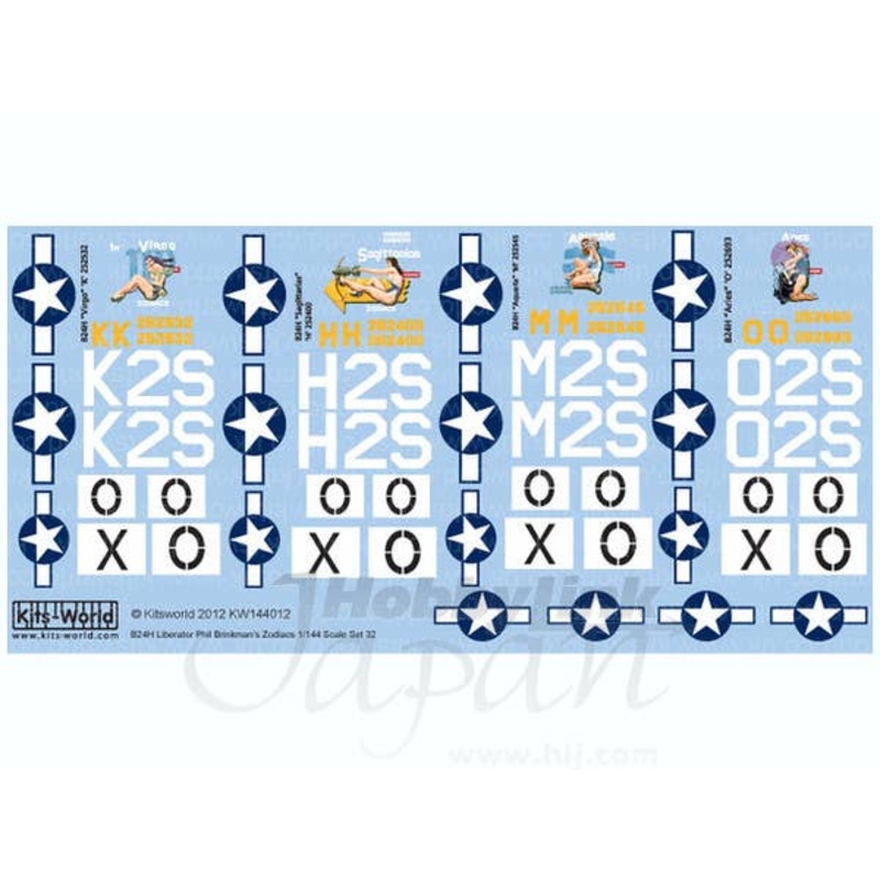 1/144 U.S.Army B-24 Liberator Decals Set 2