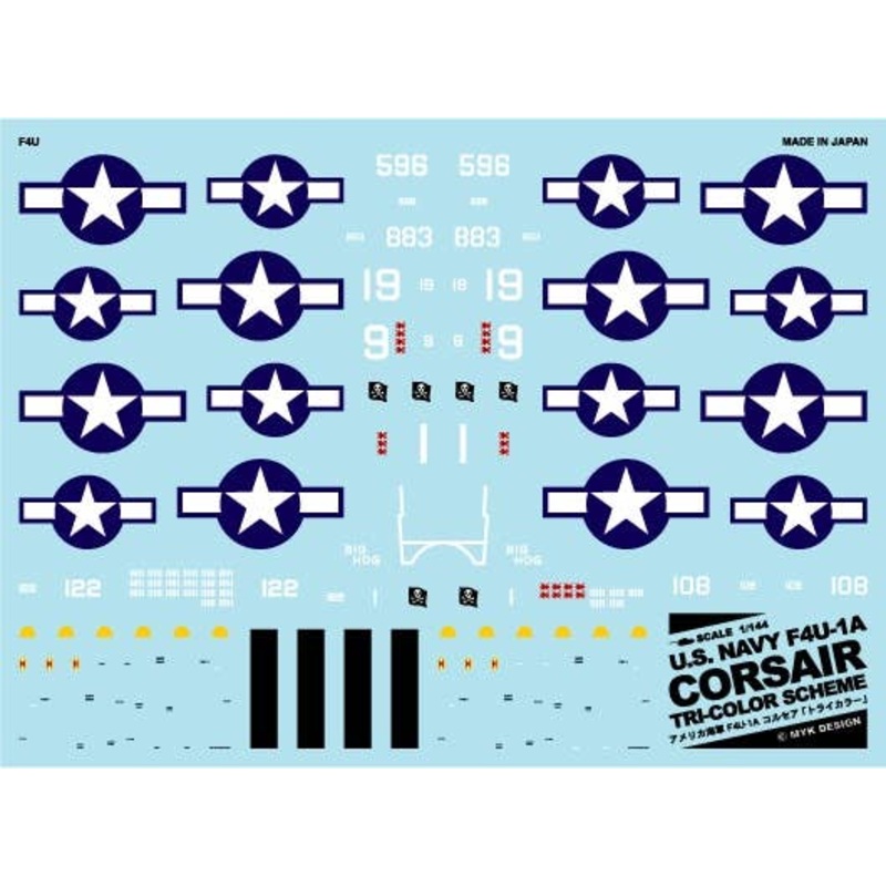 1/144 U.S. Navy F4U-1A Corsair Tri-Color Scheme