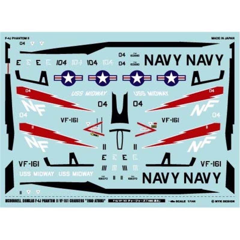 1/144 US Navy F-4J Phantom II VF-161 Chargers 1980 Atsugi