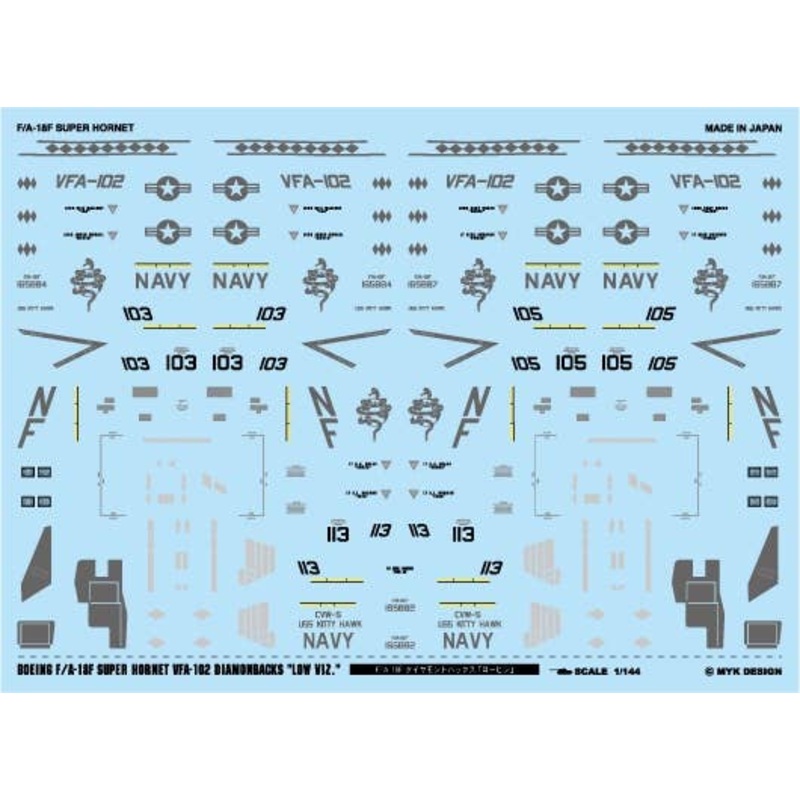 1/144 US Navy F / A-18F Super Hornet VFA-102 Diamondbacks Low Visit
