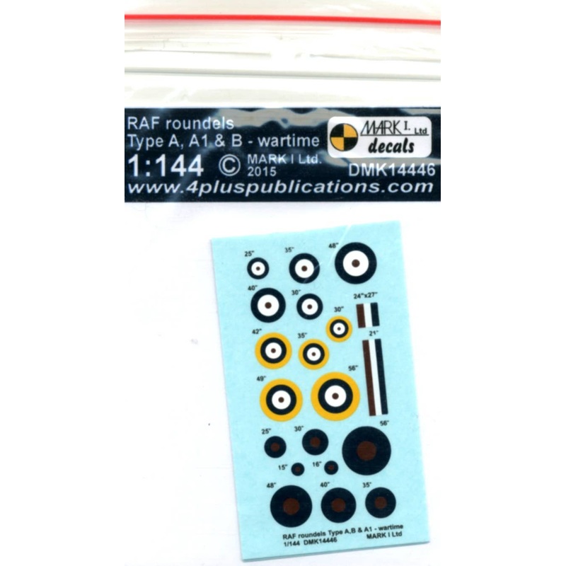 1/144 WWII RAF Roundel Type A,A1,B (2pc Set)