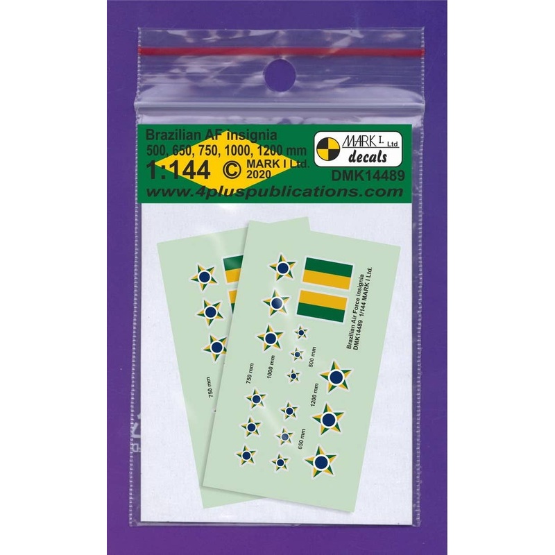 1/144 Brazilian AF insignia, 2 sets (500, 650, 750, 1000, 1200mm)