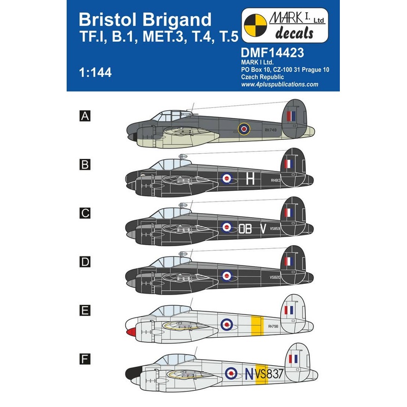 1/144 Bristol Brigand (TF.I, B.1, MET.3, T.4, T.5) (for Valom)