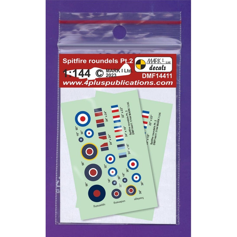 1/144 Spitfire roundels & fin flashes, Pt.2, 2 sets