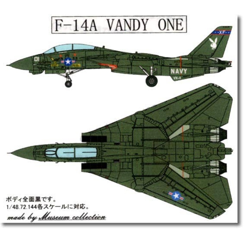 1/48, 1/72 & 1/144 F-14 Tomcat Black Bunny