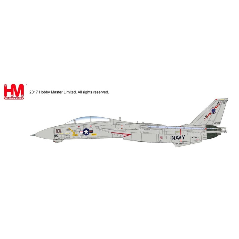 1/72 Grumman F-14A Tomcat 162707, VF-74 "Be-Devilers", USS Saratoga, 1987