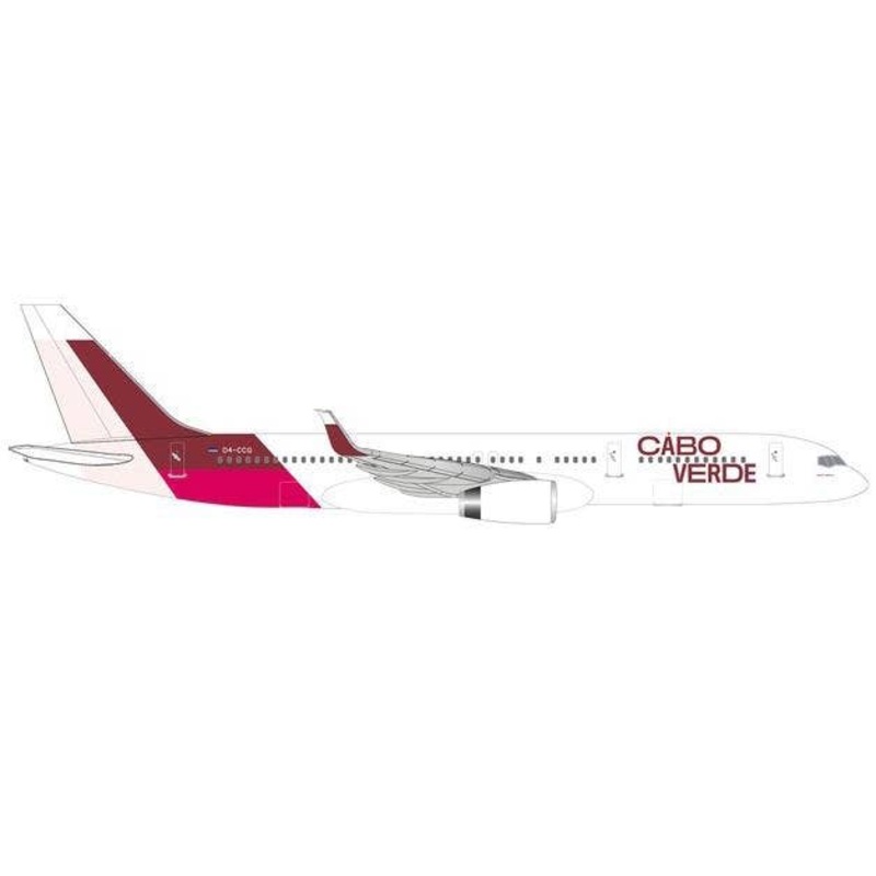 1/500 757-200 TACV Cabo Verde Airlines Baia de Tarrafal D4-CCG Island of Santiago Colors