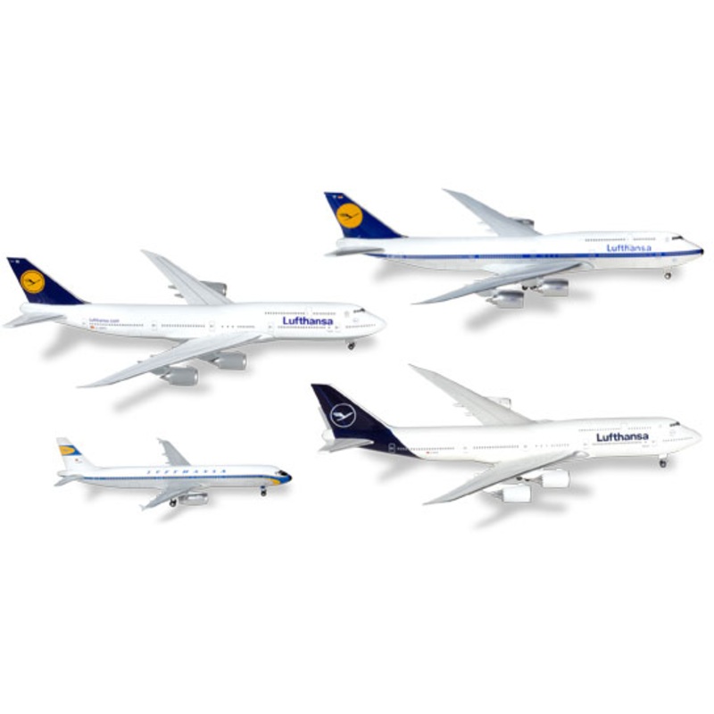 1/500 Lufthansa Airbus (A321 x1, 747-8 x3) Set of 4