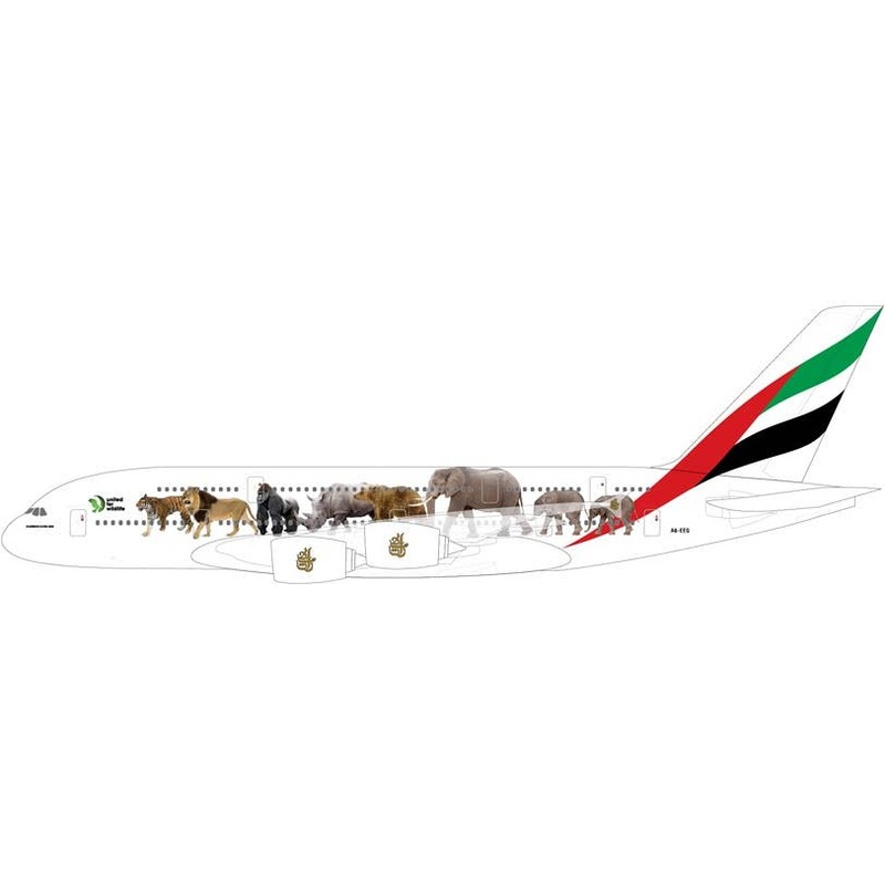 1/400 A380-800 Emirates Airline Wildlife #3 A6-EEQ