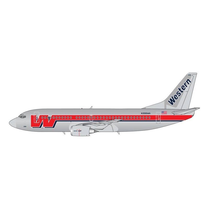 1/400 Western Airlines Polished Final 737-300 N306WA