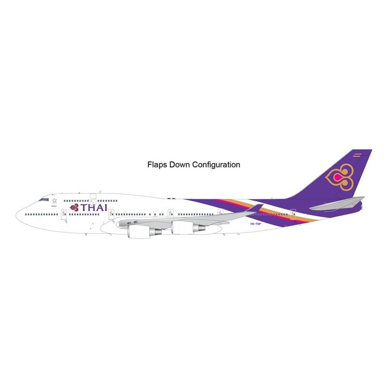 1/200 747-400 Thai Airways HS-TGP Flaps Down