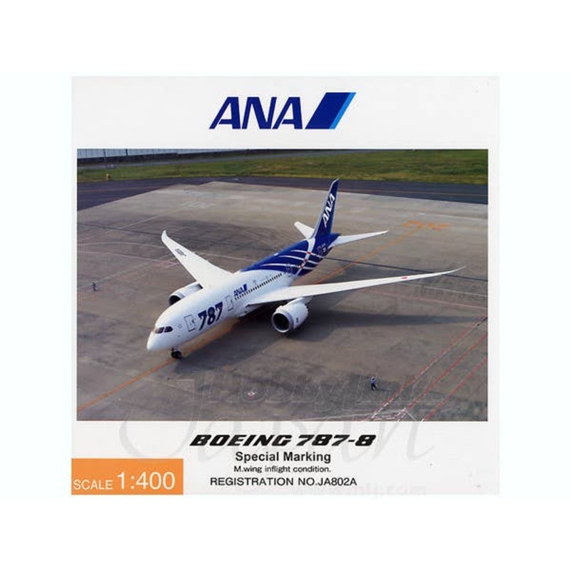 1/400 Boeing 787-8 ANA JA802A Special Marking RWY22 Flying Type