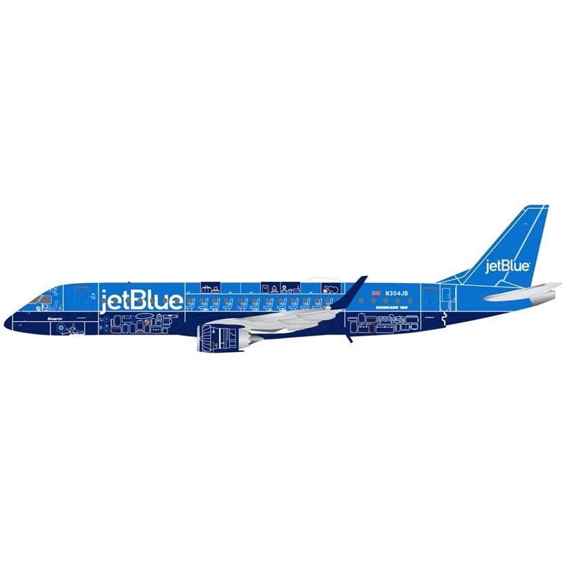 1/400 ERJ-190 JetBlue Print Livery N304JB