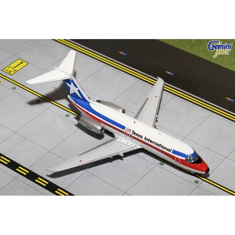 1/200 DC-9-10 Texas International Airlines Polished N1307T