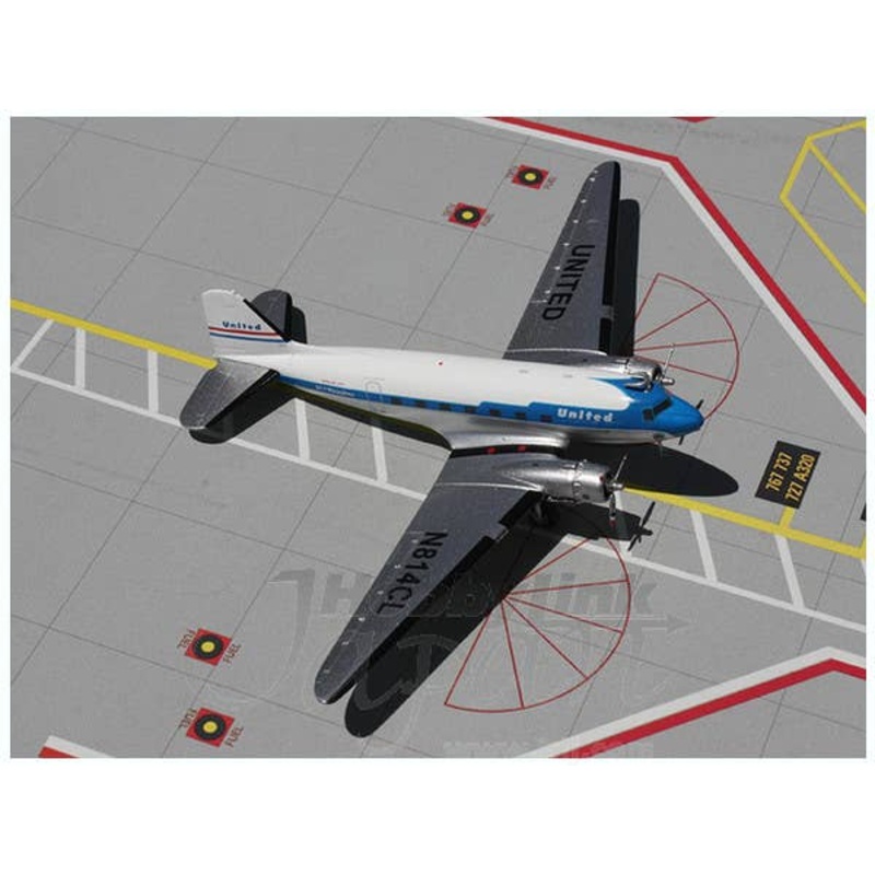 1/200 Douglas DC-3 United Airlines N814CL