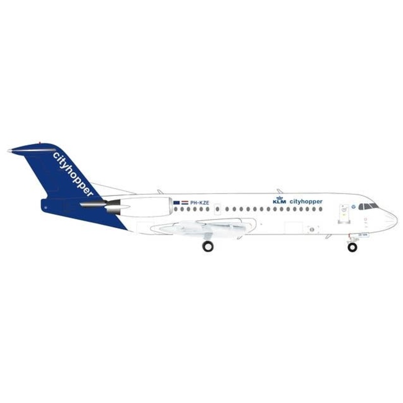 1/200 Fokker 70 KLM Cityhopper PH-KZE