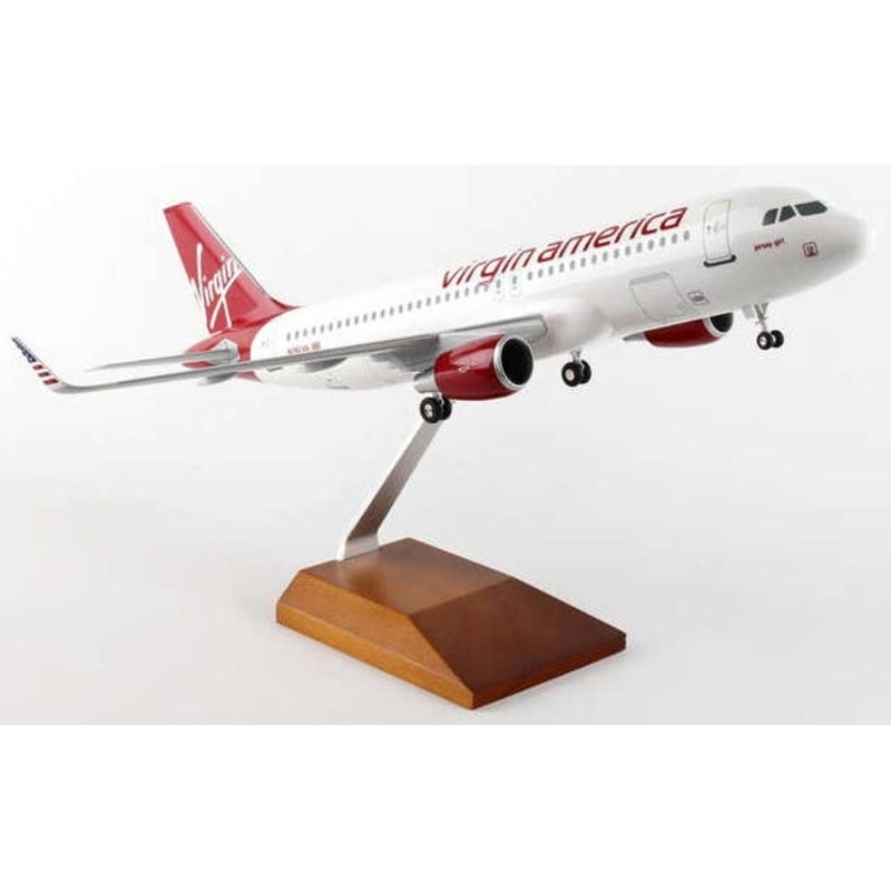 1/100 A320-200 Virgin America Airlines (With Gear and Wooden Stand)