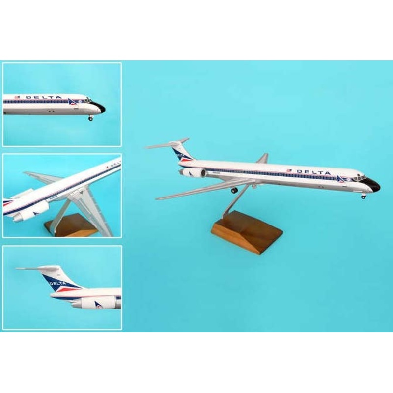1/100 MD-80 Delta Air Widget Livery (With Gear and Wooden Stand)