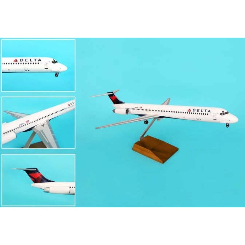 1/100 MD-80 Delta Airlines 2007 Livery (With Gear and Wooden Stand)
