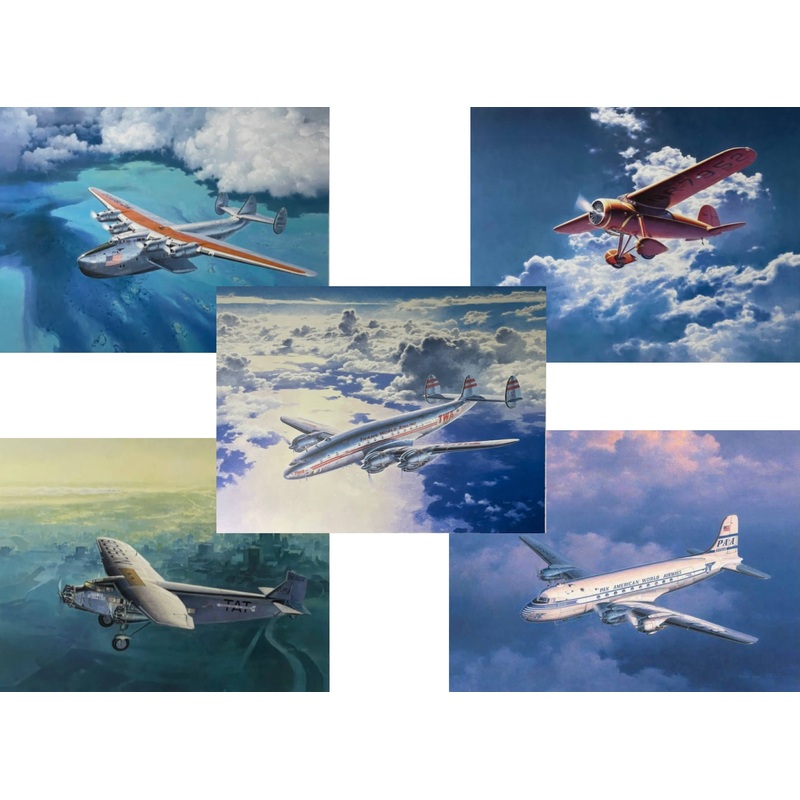 American Passenger Planes (Art Print Bundle)