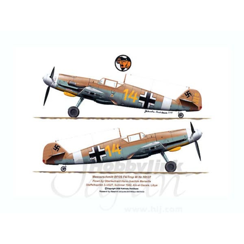 Messerschmitt Bf109F4/Trop 10137 Both sides