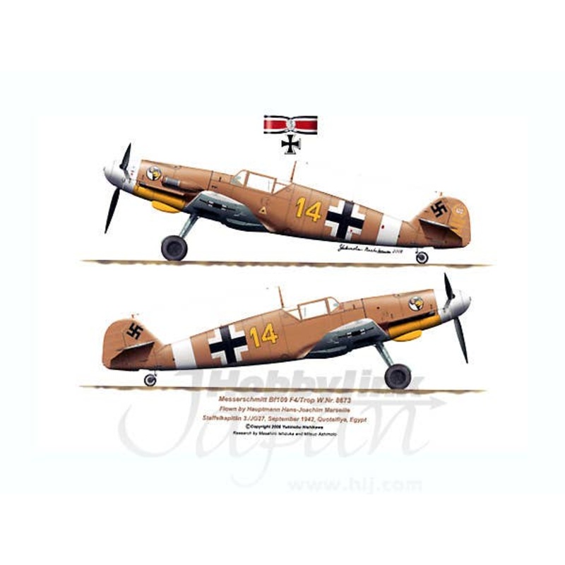 Messerschmitt Bf109F4/Trop 8673 Both sides