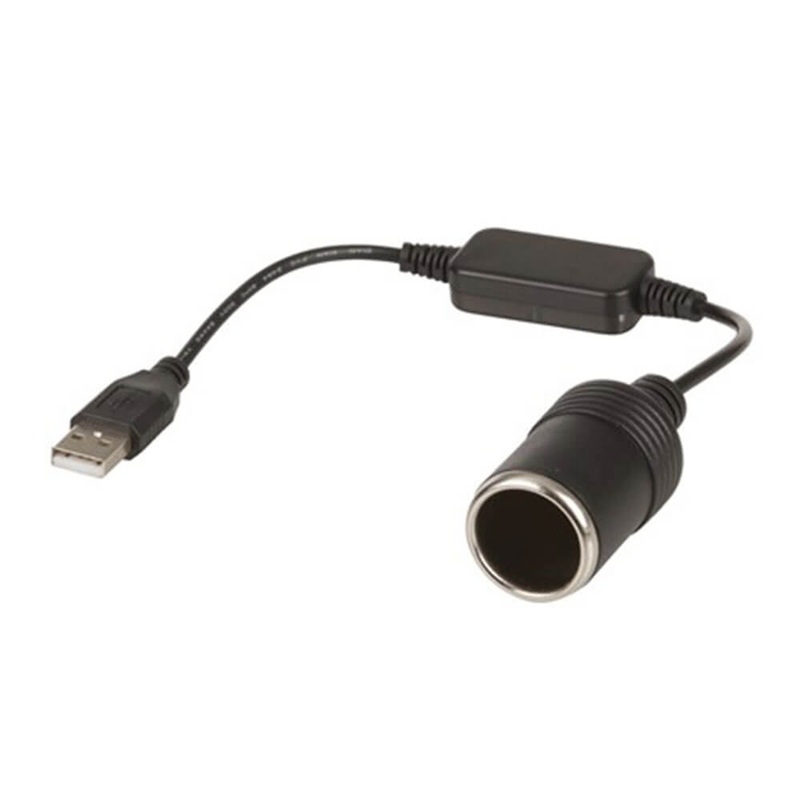 Cble d'alimentation de step-up USB vers cigarette (5V  12DVC)