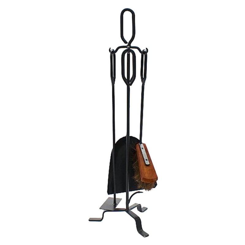 Ensemble d'outils d'incendie Tongio 4PC avec stand et grattoir (24x24cm)
