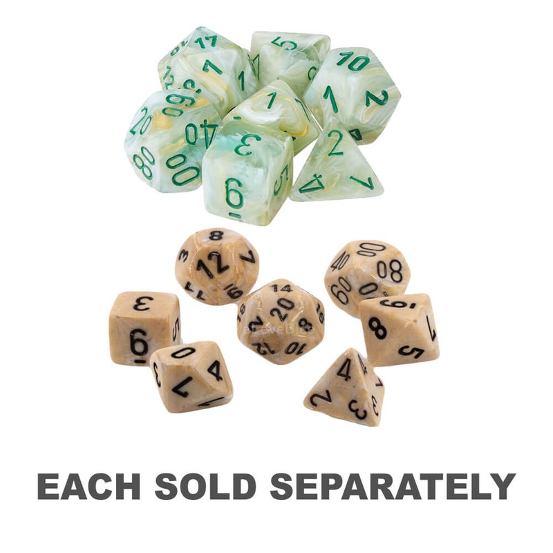 Ensemble de marbre  7 die Chessex Polyddral