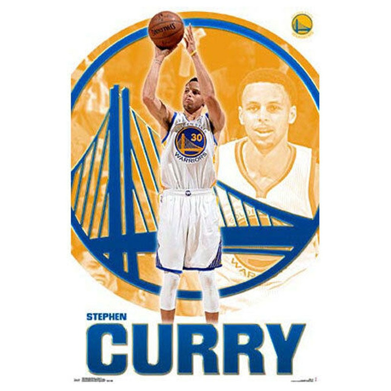 NBA Golden State Warriors S. Curry 15 Affiche